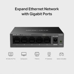 5-портов настолен гигабитен комутатор Mercusys MS105GS - EOL