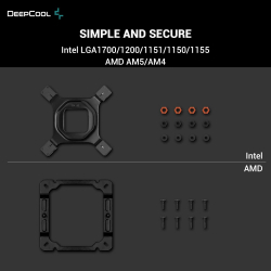 DeepCool охладител CPU Cooler AK400 Zero Dark Plus - Dual-Fan - LGA1700/AM5