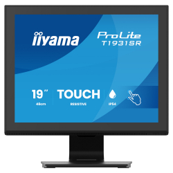 Монитор IIYAMA T1931SR-B2S, 19 inch, IPS panel, AG, 5:4, 1280x1024, 250cd/m2, 1000:1, 14ms, Serial Resistive touch, VGA, HDMI, DP, Audio in, Speakers, IP54 (front), OSD key lock, Tilt, VESA 100, Black