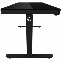 LORGAR Electric Gaming Desk DP80G Dual Motor RGB Glass Black