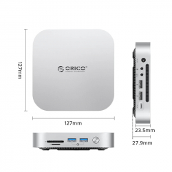 Orico докинг станция SSD Docking station M.2 NVMe - USB-C(10Gbps) x 1, USB3.2 x 2, USB2.0 x 2, M.2 x 1, Audio, SD/TF 4.0 - MiniLink M49P-EU-SV