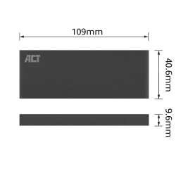 Чекмедже за твърд диск ACT AC1600, M.2 SSD, USB 3.2 Gen1, Черен                          