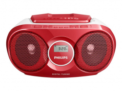 Philips CD Player, Radio (Dynamic Bass Boost, FM Stereo Tuner, CD Shuffle/Repeat Function, 20-Track CD Programmable, 3.5-mm Audio-In
