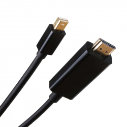 VCom Кабел Mini Display Port M / HDMI M 4K 2160p - CG615L-1.8m-4K Black