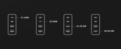 Ugreen универсално зарядно за стена Charger Wall 65W GaN Nexode CD327, 2 x USB-A, 2 x Type-C - 90747