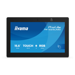 Компютър IIYAMA TW1625LASC-B3PNR, Touch Panel PC, 15.6 inch, IPS panel, FHD 1920x1080, 450cd/m2, 1000:1, 20ms, PCAP touch, USB-C, 2x USB, LAN, PoE, MIc, Speakers, Android 14, RK3576 OC, 4GB, 32GB, WiFi, BT, 24/7, Webcam, NFC/RFID, RGB Led lightbar, VESA