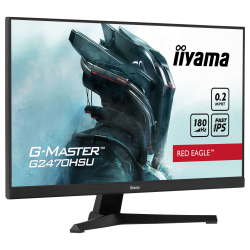 Монитор IIYAMA G2470HSU-B6, 23.8", Gaming monitor, Fast IPS panel, 16:9, FHD 1920x1080, 300cd/m2, 1000:1, 0.2ms, 180Hz, HDMI, DisplayPort, 4x USB, Audio out, Adaptive Sync, Flicker free, Speakers, Tilt, VESA 100, Black