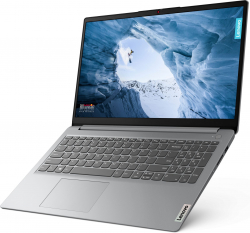 Лаптоп LENOVO IdeaPad 1 Intel Core i3-1215U 15.6inch FHD 8GB DDR4 512GB PCIe NoOS Cloud Grey