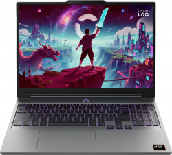 Лаптоп LENOVO LOQ AMD Ryzen 7 250 15.3inch WUXGA AG 165Hz 16GB DDR5 512GB PCIe RTX5050 8GB NoOS Luna Grey 3y                          