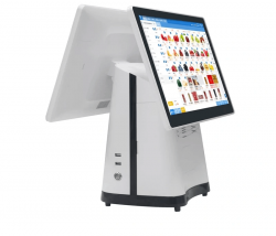 POS-UNI POS-L158 15.6-Inch Windows All-in-one Touch POS Terminal with Printer, Scanner and Customer Display