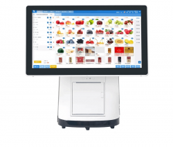 POS-UNI POS-L158 15.6-Inch Windows All-in-one Touch POS Terminal with Printer, Scanner and Customer Display