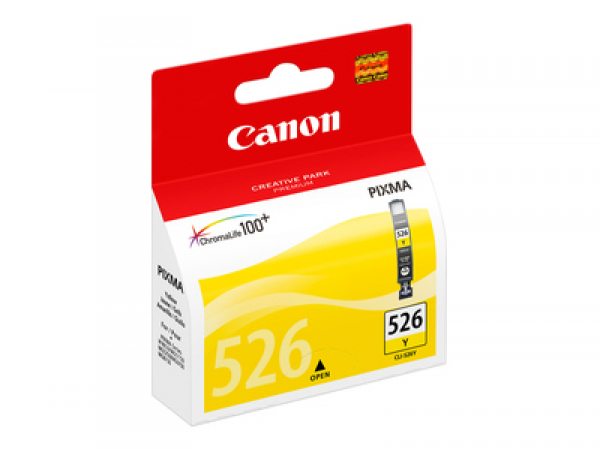 CANON 1LB CLI-526Y ink cartridge yellow standard capacity 9ml 525 pages 1-pack blister with alarm CANON 1LB CLI-526Y ink cartridge yellow standard capacity 9ml 525 pages 1-pack blister with alarm