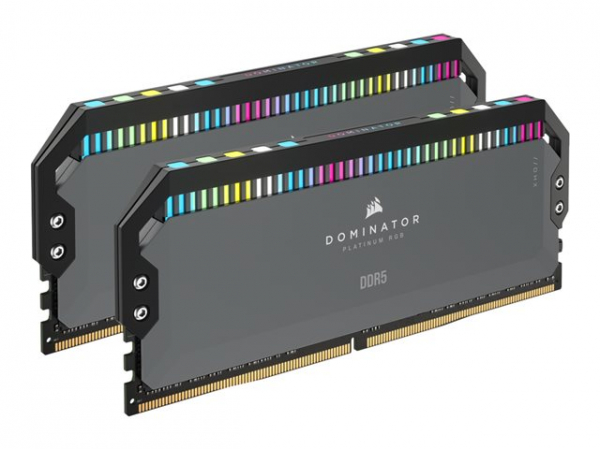 CORSAIR DOMINATOR PLATINUM RGB 32GB 2x16GB DDR5 5600MT/s DIMM Unbuffered 36-36-36-76 Std PMIC AMD EXPO Cool Grey Heatspreader 1.25V