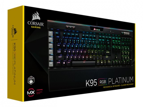 CORSAIR Gaming K95 RGB PLATINUM Mechanical Keyboard Backlit RGB LED Cherry MX Brown US
