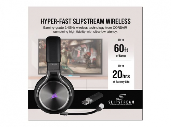 CORSAIR Gaming Virtuoso RGB Wireless SE High-Fidelity Gaming Headset Gunmetal EU Version