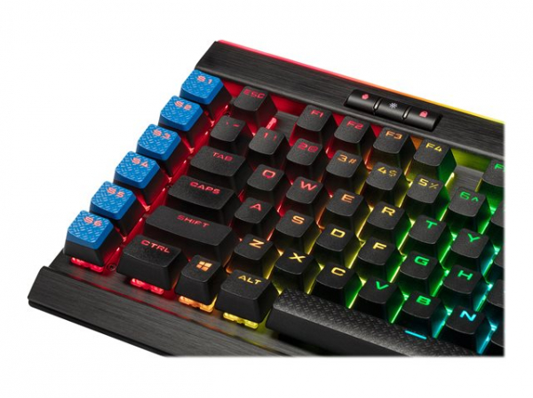CORSAIR K95 RGB PLATINUM XT Mechanical Keyboard Backlit RGB LED Cherry MX Speed Silver Black PBT Keycaps (US)