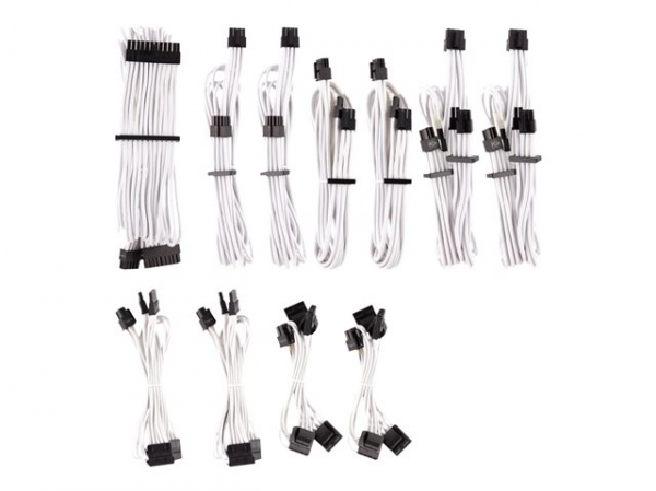 CORSAIR Premium Individually Sleeved DC Cable Pro Kit Type 4 White