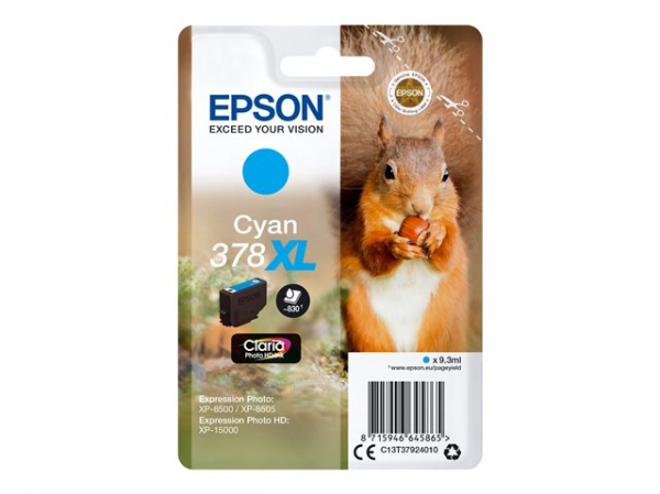 EPSON 1LB 378XL Cyan Ink Cartridge With Security w/s