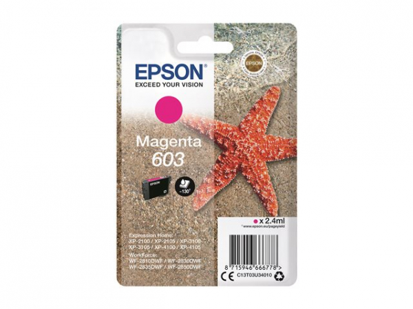 EPSON 1LB Singlepack Magenta 603 Ink EPSON 1LB Singlepack Magenta 603 Ink