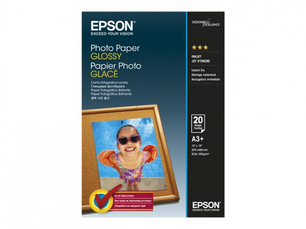 EPSON Glossy A3 Plus 329 x 483 mm 200g/m2 20 sheet photo paper