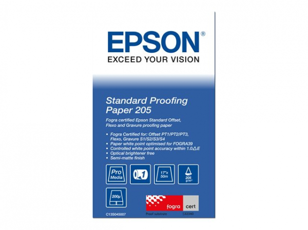 EPSON Proofing Paper Standard Roll A3 17inch 43.2cm x 50m 205 g/m2