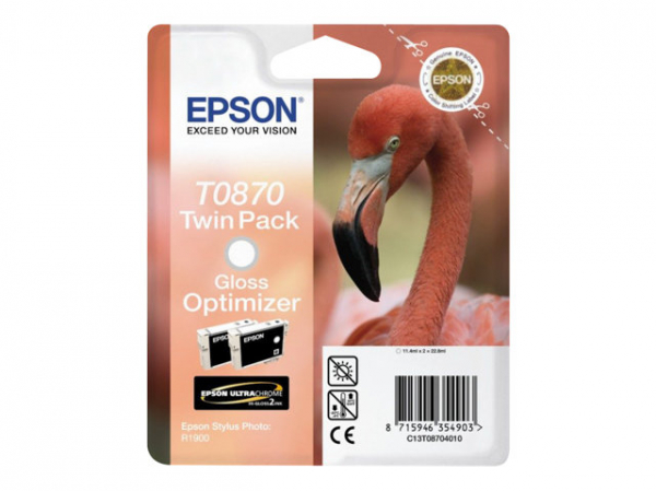 EPSON Twinpack Gloss Optimizer T0870 Ultra Gloss High-Gloss 2 EPSON Twinpack Gloss Optimizer T0870 Ultra Gloss High-Gloss 2