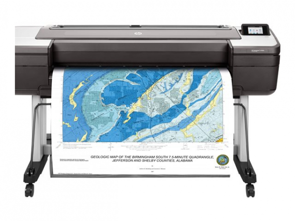 HP DesignJet T1700dr PostScript 44inch large-format printer colour ink-jet 1118x1676mm 0.55 min/page capacity:2rolls LAN USB Cutter