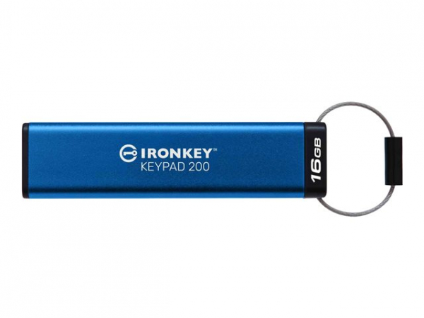 KINGSTON 16GB IronKey Keypad 200 FIPS 140-3 Lvl 3 Pending AES-256 Encrypted KINGSTON 16GB IronKey Keypad 200 FIPS 140-3 Lvl 3 Pending AES-256 Encrypted