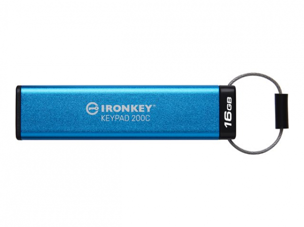 KINGSTON 16GB USB-C IronKey Keypad 200C FIPS 140-3 Lvl 3 Pending AES-256
