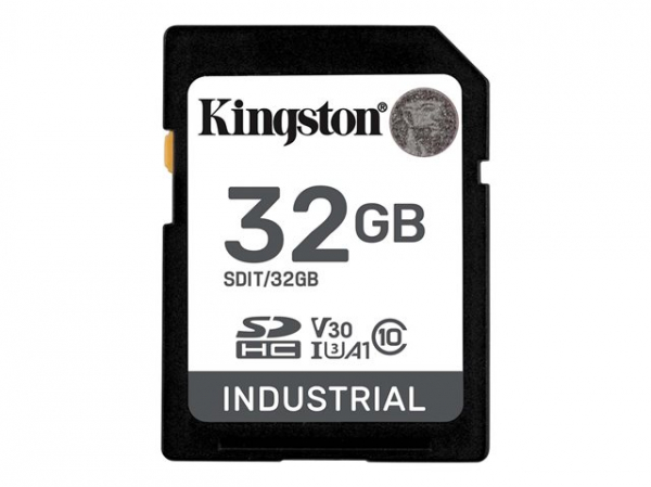 KINGSTON 32GB SDHC Industrial -40C to 85C C10 UHS-I U3 V30 A1 pSLC KINGSTON 32GB SDHC Industrial -40C to 85C C10 UHS-I U3 V30 A1 pSLC