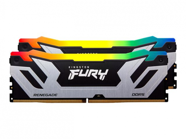 KINGSTON 48GB 8400MT/s DDR5 CL40 CUDIMM Kit of 2 FURY Renegade RGB Silver XMP KINGSTON 48GB 8400MT/s DDR5 CL40 CUDIMM Kit of 2 FURY Renegade RGB Silver XMP
