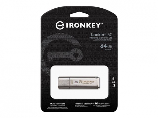KINGSTON 64GB IKLP50 AES USB w/256bit Encryption
