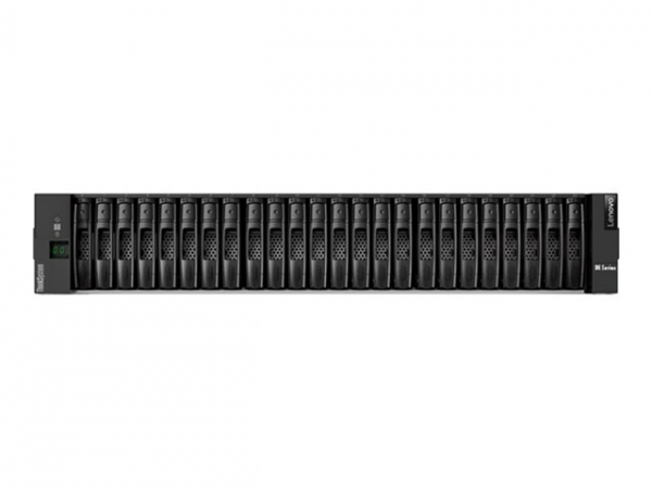 LENOVO ThinkSystem DE2000H 24x2.5in 16GB Cache 4x 16Gb FC base ports no SFPs, 4x 12 Gb SAS HIC ports