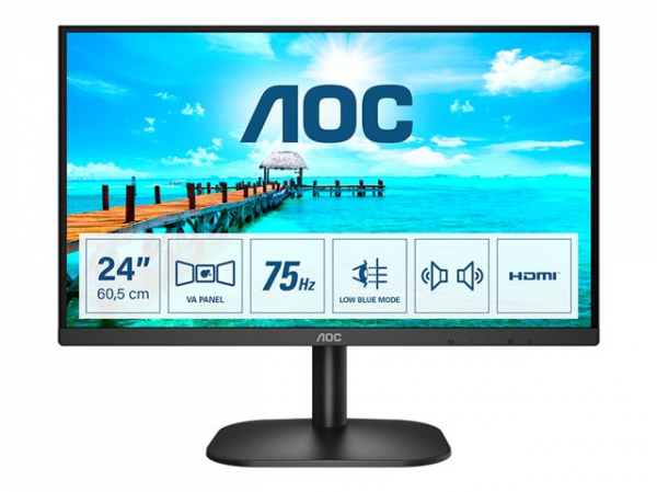 Монитор AOC 24B2XDAM 23.8inch VA with vivid colors HDMI VGA DVI