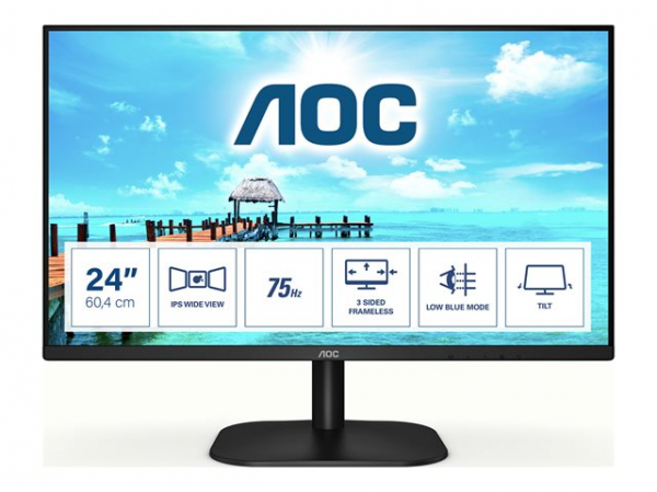 Монитор AOC 24B2XH 23.8inch IPS FHD 1920x1080 16:9 250cd/m2 1000:1 7ms HDMI1.4 and VGA inputs Lowblue Mode VESA Compatible Монитор AOC 24B2XH 23.8inch IPS FHD 1920x1080 16:9 250cd/m2 1000:1 7ms HDMI1.4 and VGA inputs Lowblue Mode VESA Compatible
