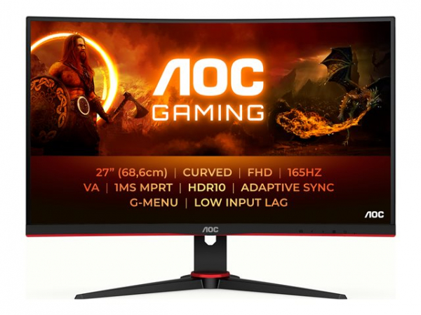 Монитор AOC C27G2E/BK 27inch VAFHD 165Hz 4ms 250cd/m2 DSub 2xHDMI 2.0 DP Монитор AOC C27G2E/BK 27inch VAFHD 165Hz 4ms 250cd/m2 DSub 2xHDMI 2.0 DP