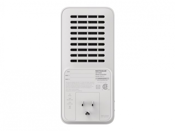 NETGEAR AX1600 4-Stream WiFi 6 Mesh Extender socket format
