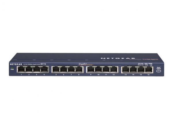 NETGEAR Gigabit Desktop Switch 16xRJ45 10/100/1000 16port Auto Uplink Lifetime Warranty