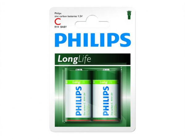 PHILIPS battery longlife C 2TK/PK PHILIPS battery longlife C 2TK/PK