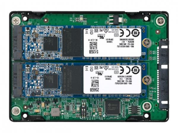 QNAP 2.5inch SATA to dual M.2 2280 SATA drive adapter hardware RAID 0/1 JBOD Individual disk modes