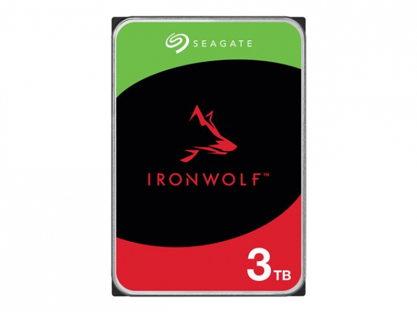 SEAGATE NAS HDD 3TB IronWolf 5400rpm 6Gb/s SATA 256MB cache 3.5inch 24x7 CMR for NAS and RAID rackmount systems BLK