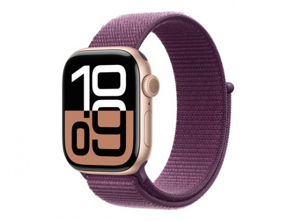 Смартчасовник APPLE Watch S10 Cellular 42mm Rose Gold Alu Case with Plum Sport Loop