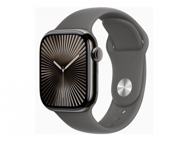 Смартчасовник APPLE Watch S10 Cellular 42mm Natural Titanium Case with Stone Grey Sport Band ML