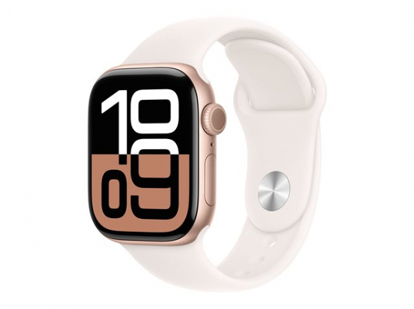 Смартчасовник APPLE Watch S10 GPS 42mm Rose Gold Alu Case with Light Blush Sport Band ML