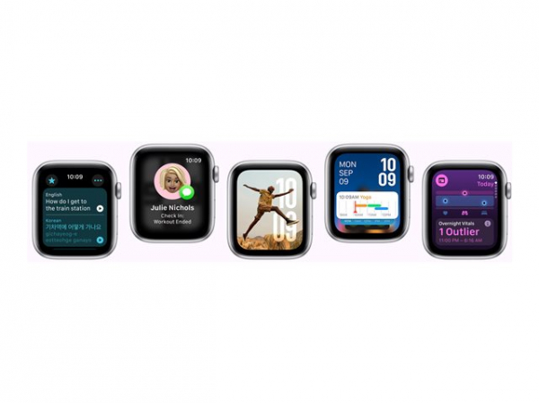 Смартчасовник APPLE Watch SE2 v3 Cellular 44mm Silver Alu Case with Denim Sport Band SM