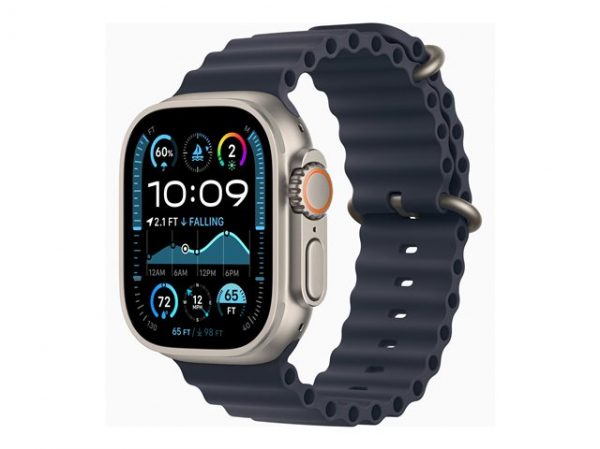 Смартчасовник APPLE Watch Ultra2 v2 Cellular 49mm Natural Titanium Case with Navy Ocean Band