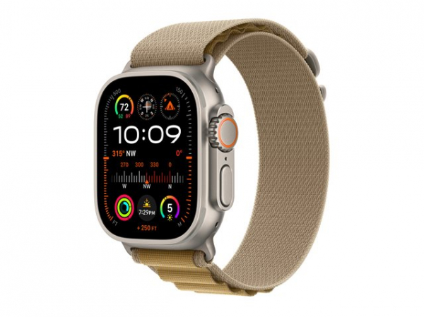 Смартчасовник APPLE Watch Ultra2 v2 Cellular 49mm Natural Titanium Case with Tan Alpine Loop S