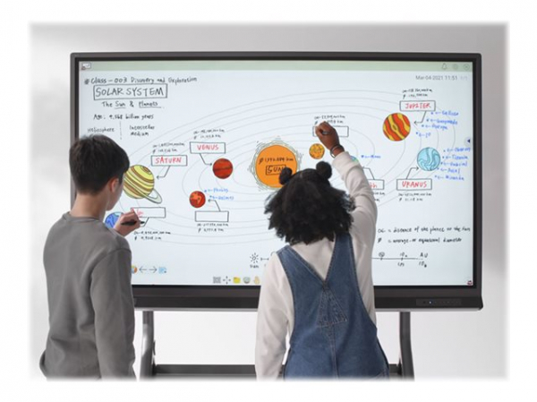 VIEWSONIC IFP7552-1B IFP 75inch 3840x2160 33 multi-point touch 7H 350nits 8GB RAM/64GB Android 9 OPSx1 Wi-Fi HDMI