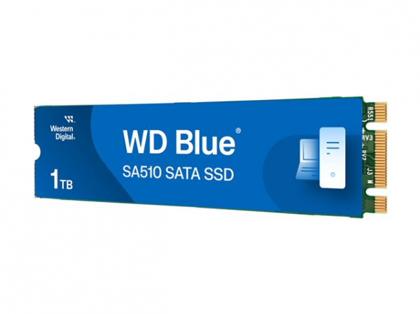 WD Blue SA510 SSD 1TB M.2 2280 SATA III 6Gb/s internal single-packed POWERED BY SANDISK WD Blue SA510 SSD 1TB M.2 2280 SATA III 6Gb/s internal single-packed POWERED BY SANDISK