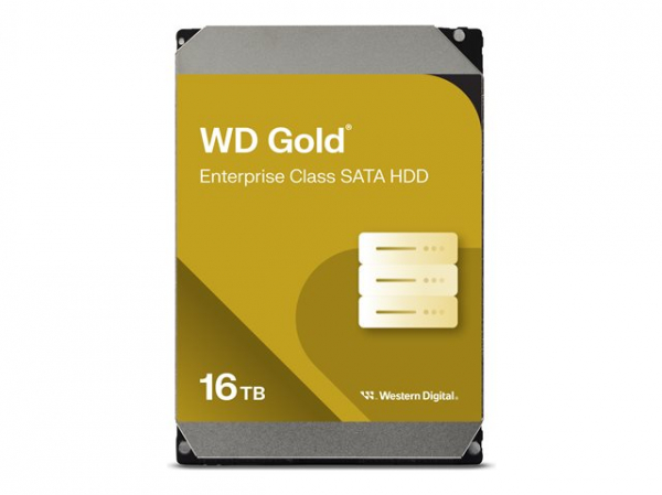 WD Gold 16TB HDD 7200rpm 6Gb/s sATA 512MB cache 3.5inch intern RoHS compliant Enterprise Bulk
